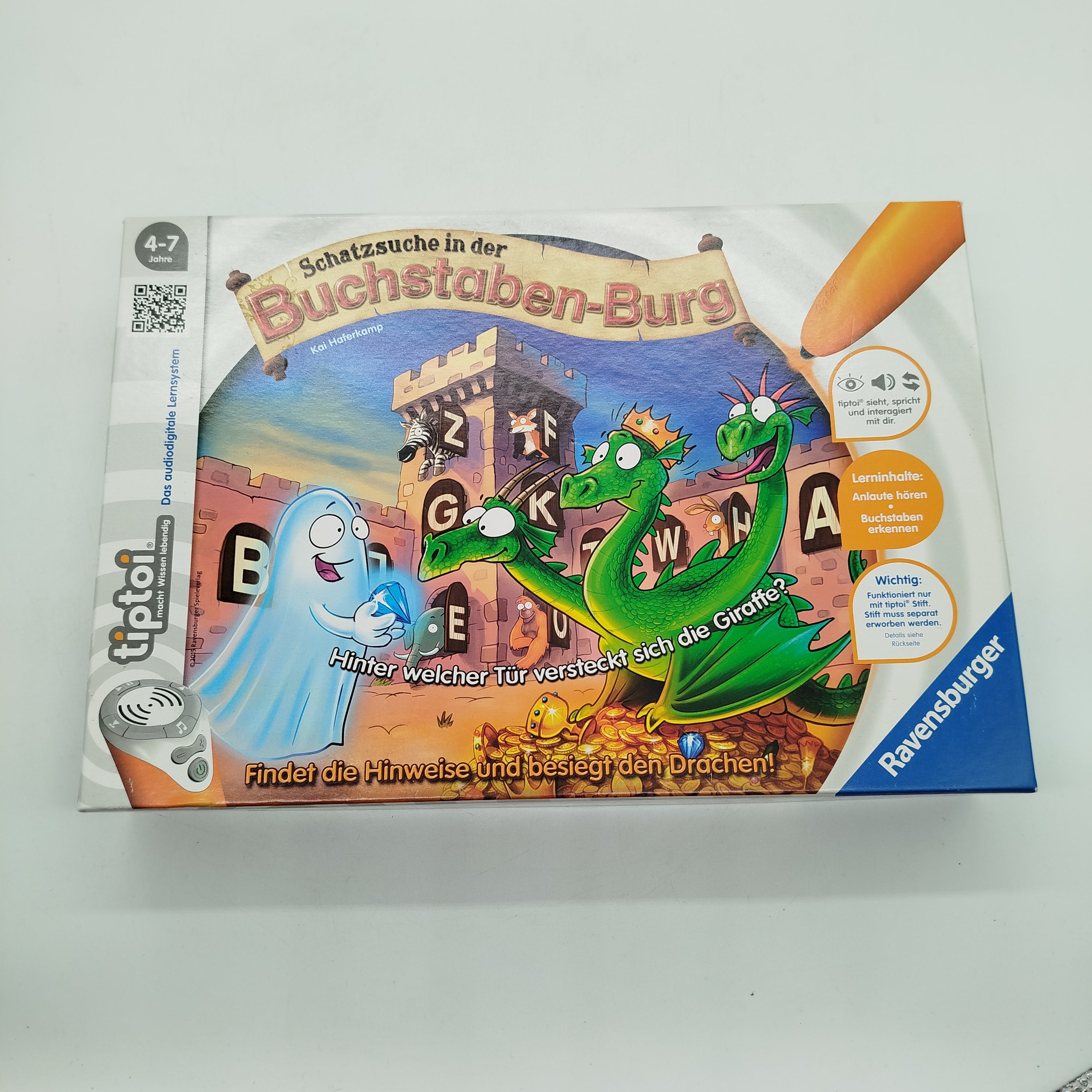 Ravensburger tiptoi Schatzsuche Buchstabenburg Brettspiel, gebraucht, ab 3 Jahre